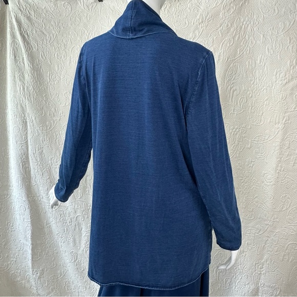 J.Jill Purejill Indigo Blue 2-Piece Pull-on Midi Skirt and Tunic - Picture 6 of 15